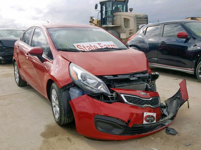 KNADN4A37D6205964 - 2013 KIA RIO EX RED photo 1