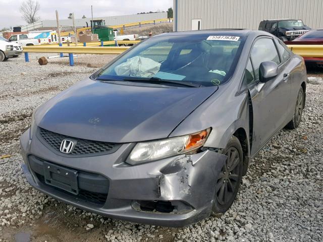 2HGFG3B19CH558086 - 2012 HONDA CIVIC EXL GRAY photo 2