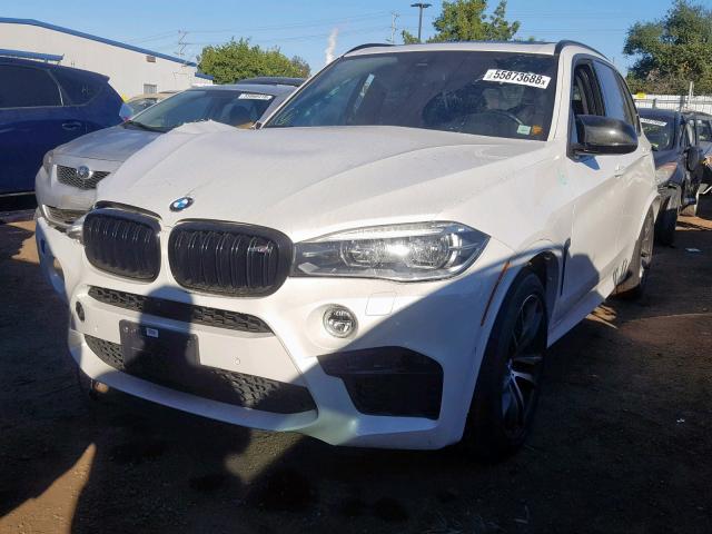 5YMKT6C58G0R78080 - 2016 BMW X5 M WHITE photo 2