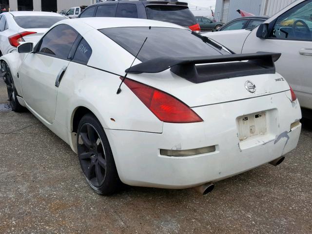 JN1AZ34D94T163200 - 2004 NISSAN 350Z COUPE WHITE photo 3