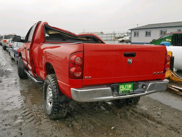 3D7MX39A77G841786 - 2007 DODGE RAM 3500 RED photo 3