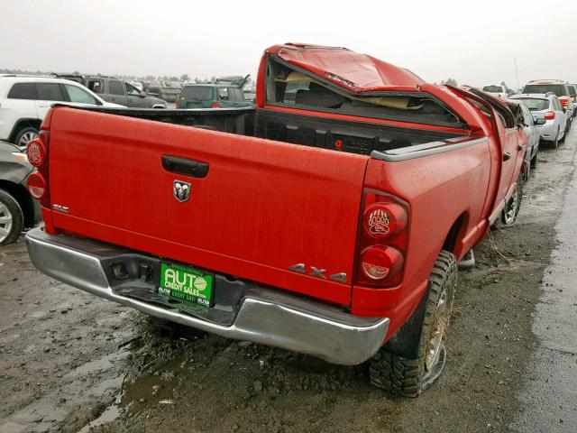 3D7MX39A77G841786 - 2007 DODGE RAM 3500 RED photo 4