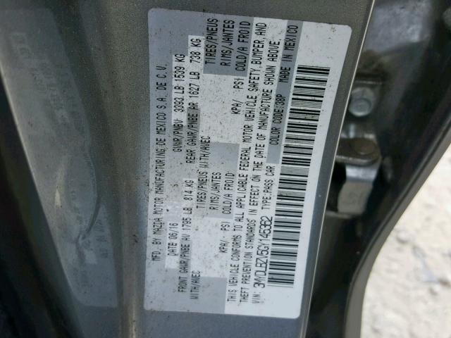 3MYDLBZV5GY145362 - 2016 TOYOTA SCION IA GRAY photo 10