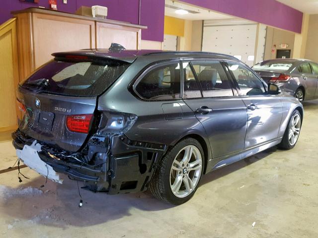 WBA3K5C52EKT33126 - 2014 BMW 328 D GRAY photo 4