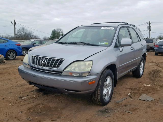 JTJHF10U230303776 - 2003 LEXUS RX 300 SILVER photo 2