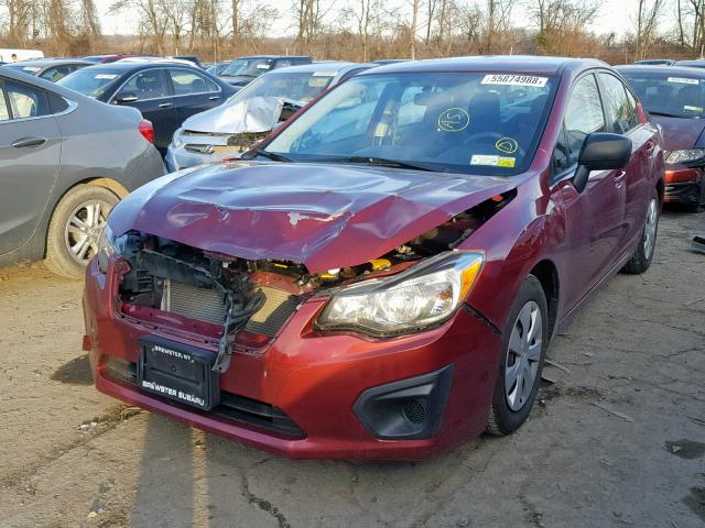 JF1GJAA66EH024452 - 2014 SUBARU IMPREZA BA RED photo 2