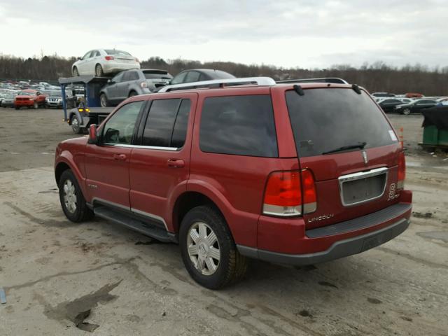 5LMEU88H24ZJ39740 - 2004 LINCOLN AVIATOR 红色 照片 3