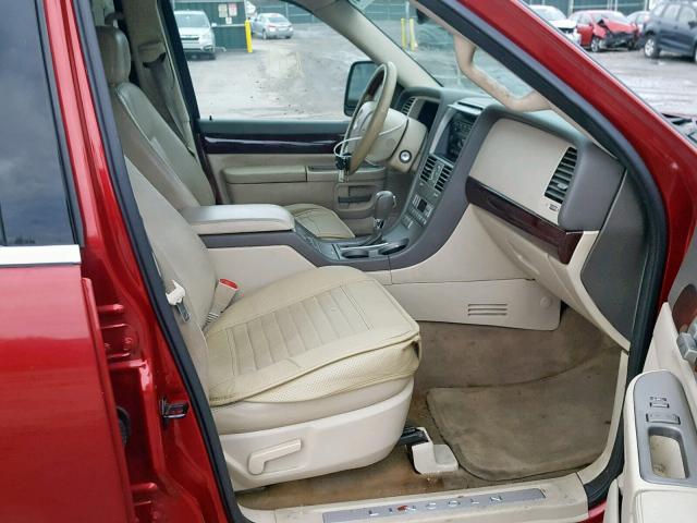 5LMEU88H24ZJ39740 - 2004 LINCOLN AVIATOR 红色 照片 5