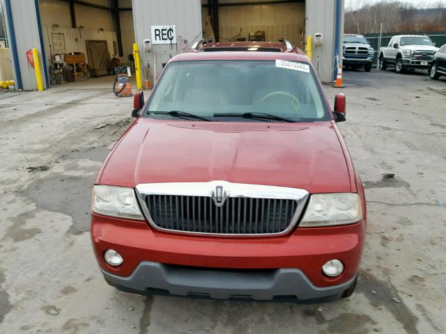 5LMEU88H24ZJ39740 - 2004 LINCOLN AVIATOR 红色 照片 9