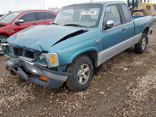 4F4CR16X8RTM87920 - 1994 MAZDA B4000 CAB GREEN photo 2