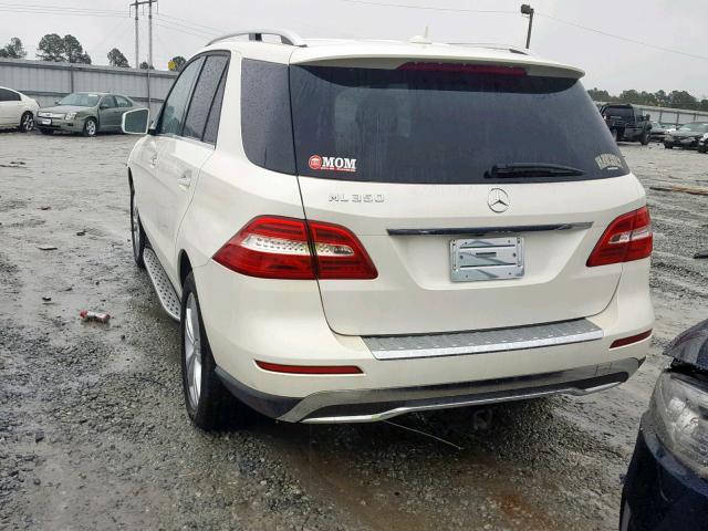 4JGDA5JB5EA301064 - 2014 MERCEDES-BENZ ML 350 WHITE photo 3