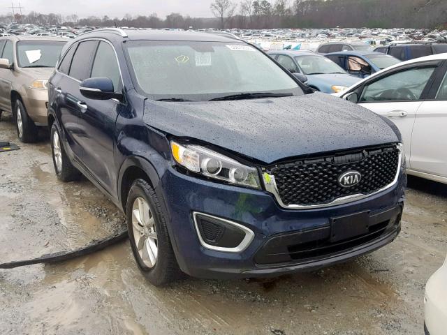 5XYPG4A50GG140873 - 2016 KIA SORENTO LX BLUE photo 1