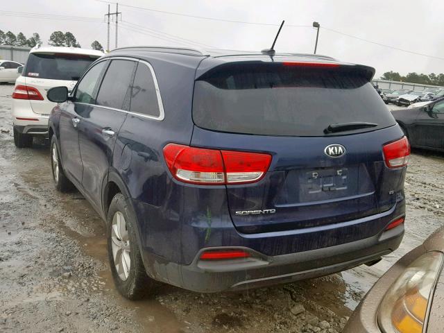 5XYPG4A50GG140873 - 2016 KIA SORENTO LX BLUE photo 3