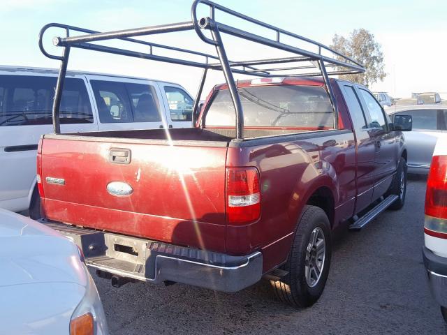 1FTPX12536NB11534 - 2006 FORD F150 RED photo 4