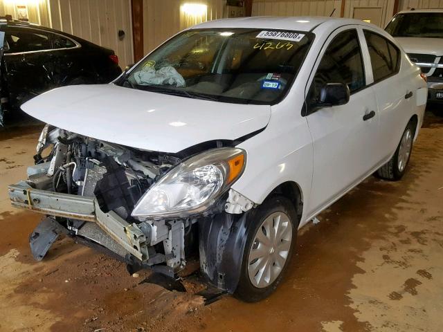 3N1CN7AP3EL834263 - 2014 NISSAN VERSA WHITE photo 2