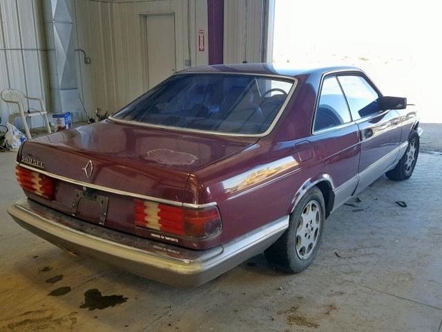 WDBCA45D5GA239107 - 1986 MERCEDES-BENZ 560 SEC MAROON photo 4