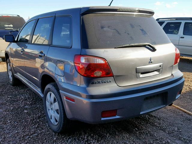 JA4LX31F85U020441 - 2005 MITSUBISHI OUTLANDER GRAY photo 3