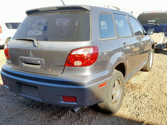 JA4LX31F85U020441 - 2005 MITSUBISHI OUTLANDER GRAY photo 4