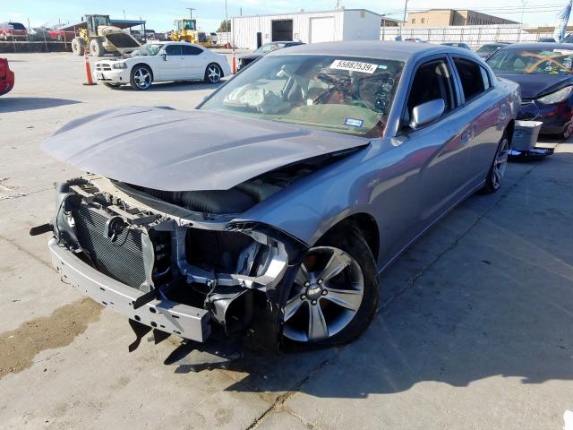 2C3CDXHG3GH126116 - 2016 DODGE CHARGER SX SILVER photo 2