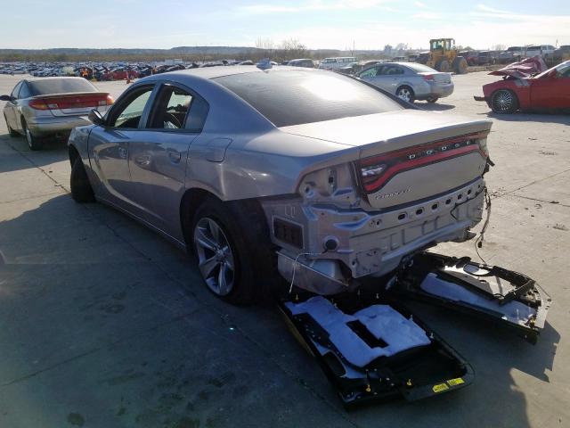 2C3CDXHG3GH126116 - 2016 DODGE CHARGER SX SILVER photo 3