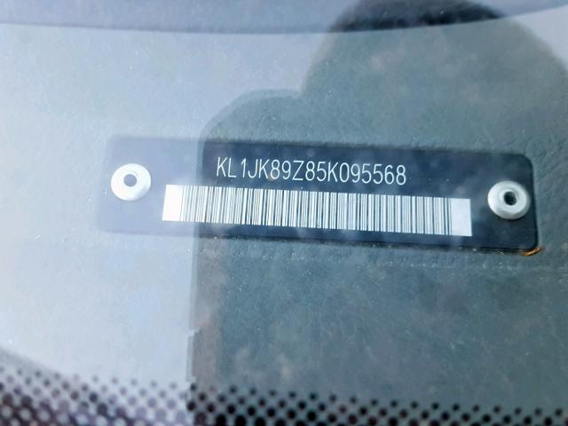 KL1JK89Z85K095568 - 2005 CHEVROLET OPTRA LS SILVER photo 10