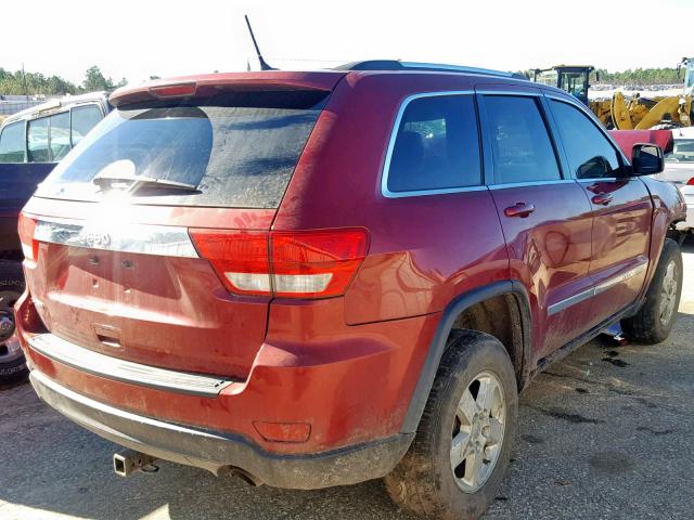 1C4RJEAG5DC595915 - 2013 JEEP GRAND CHER RED photo 4