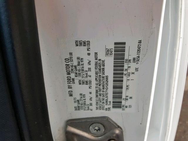 NM0LS7E71G1252685 - 2016 FORD TRANSIT CO WHITE photo 10