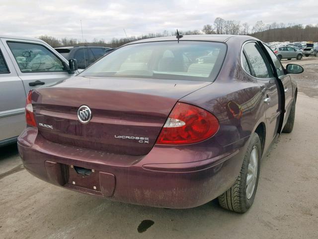 2G4WC582X61293774 - 2006 BUICK LACROSSE C MAROON photo 5