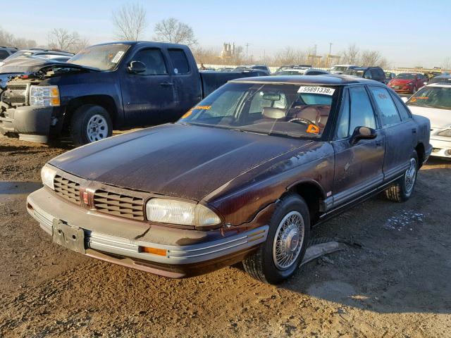 1G3HN52L1RH306468 - 1994 OLDSMOBILE 88 ROYALE BURGUNDY photo 2