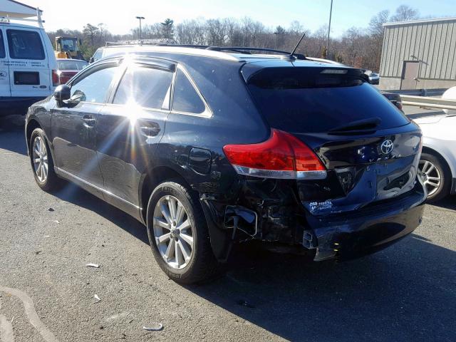 4T3BE11A79U003591 - 2009 TOYOTA VENZA BASE BLACK photo 3