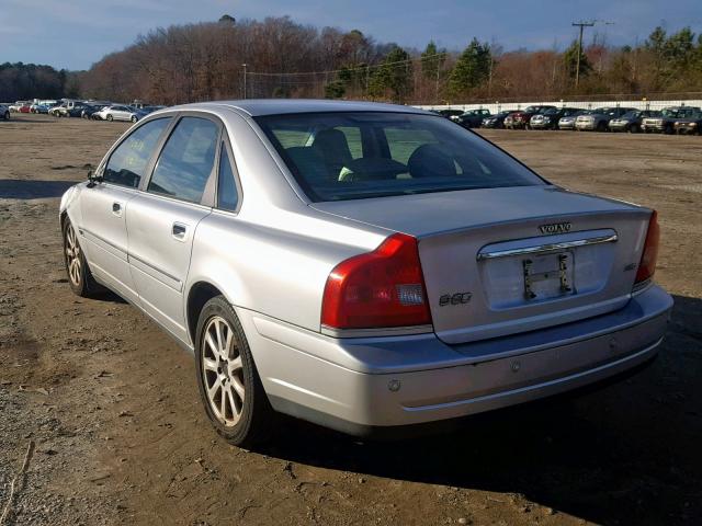 YV1TH59H941351138 - 2004 VOLVO S80 2.5T SILVER photo 3