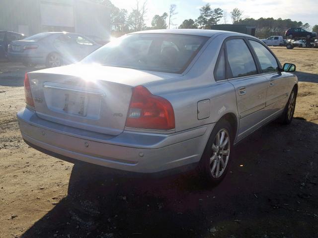 YV1TH59H941351138 - 2004 VOLVO S80 2.5T SILVER photo 4