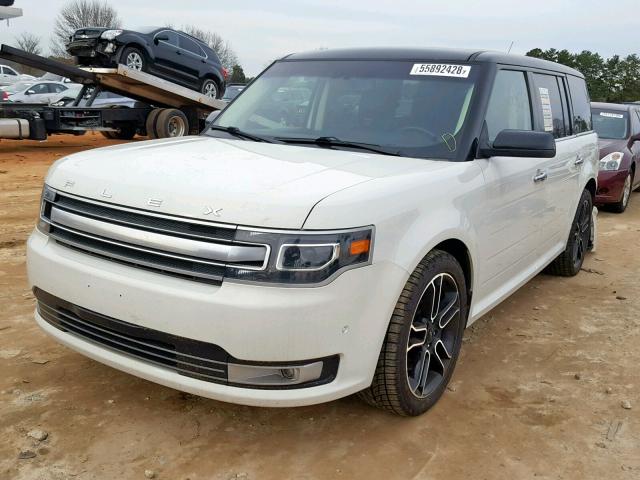 2FMHK6DT1EBD01334 - 2014 FORD FLEX LIMIT WHITE photo 2