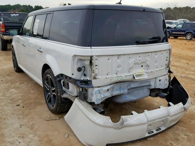 2FMHK6DT1EBD01334 - 2014 FORD FLEX LIMIT WHITE photo 3