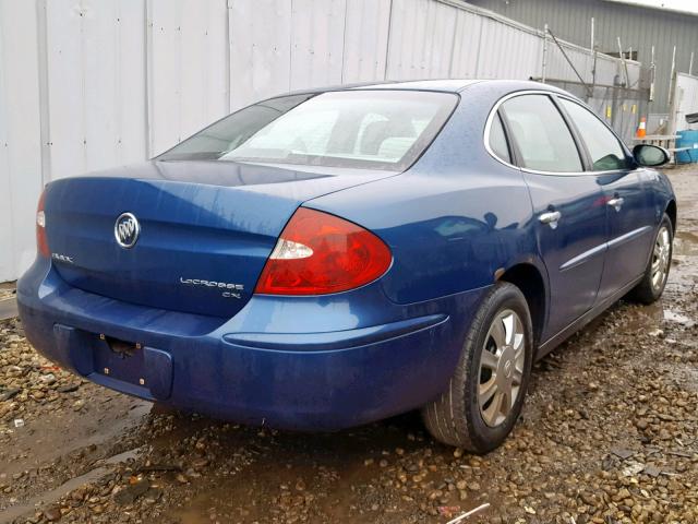 2G4WC582261179929 - 2006 BUICK LACROSSE C BLUE photo 4