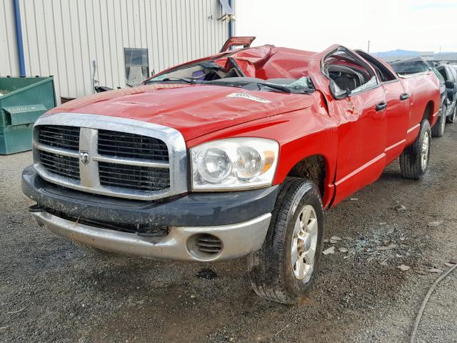 3D7KS28C67G744226 - 2007 DODGE RAM 2500 S RED photo 2