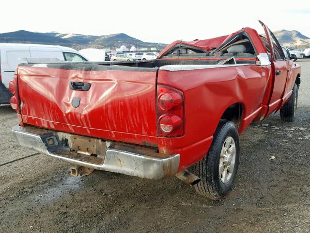 3D7KS28C67G744226 - 2007 DODGE RAM 2500 S RED photo 4