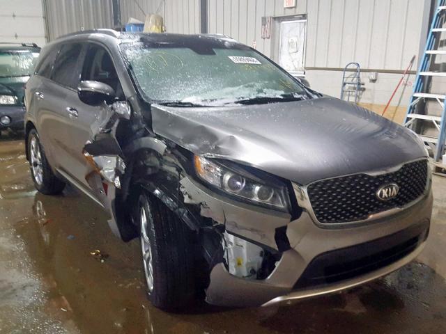 5XYPKDA59JG412178 - 2018 KIA SORENTO SX GRAY photo 1