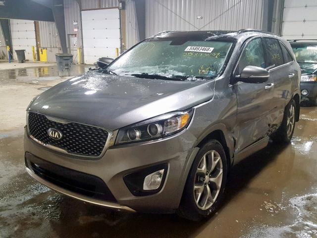 5XYPKDA59JG412178 - 2018 KIA SORENTO SX GRAY photo 2