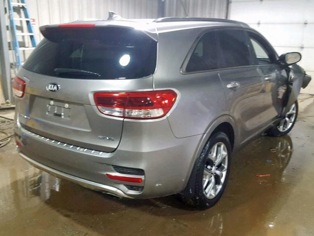 5XYPKDA59JG412178 - 2018 KIA SORENTO SX GRAY photo 4