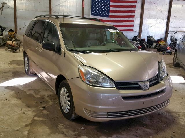 5TDZA23C55S222897 - 2005 TOYOTA SIENNA CE GOLD photo 1