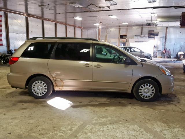 5TDZA23C55S222897 - 2005 TOYOTA SIENNA CE GOLD photo 9