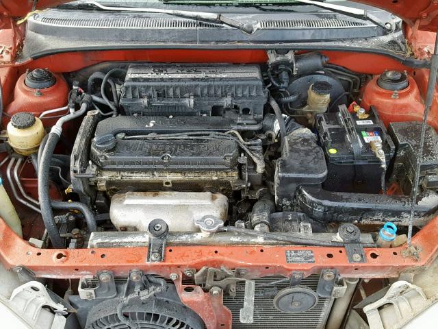 KNADC165936176352 - 2003 KIA RIO CINCO ORANGE photo 7