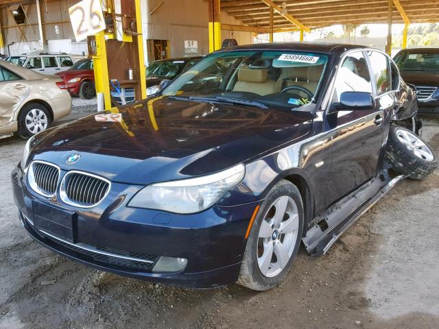 WBANV13568CZ60368 - 2008 BMW 528 XI BLUE photo 2