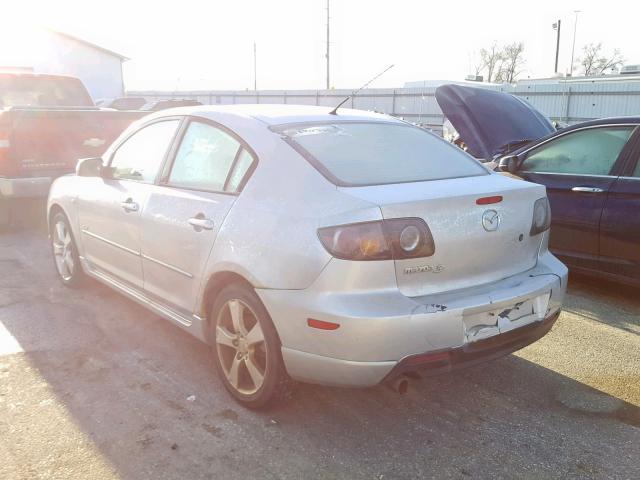 JM1BK323951252679 - 2005 MAZDA 3 S SILVER photo 3