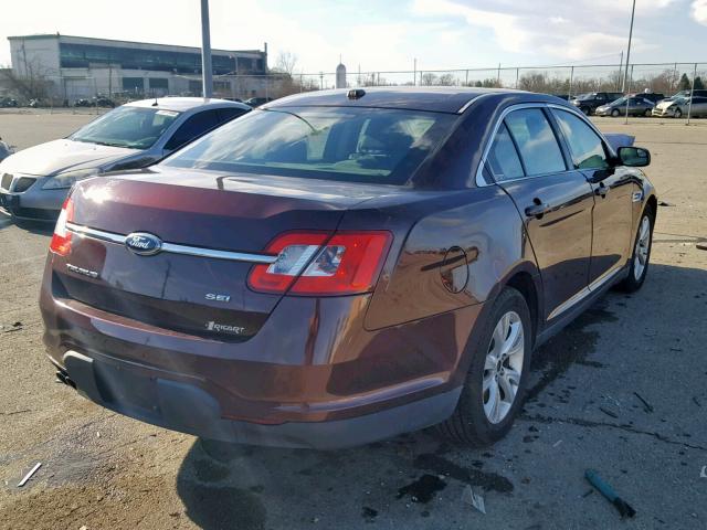 1FAHP2EW3CG128158 - 2012 FORD TAURUS SEL BURGUNDY photo 4