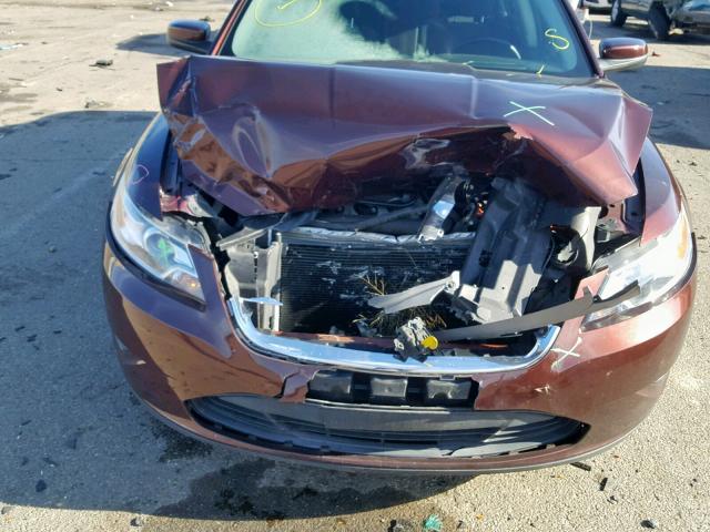 1FAHP2EW3CG128158 - 2012 FORD TAURUS SEL BURGUNDY photo 9