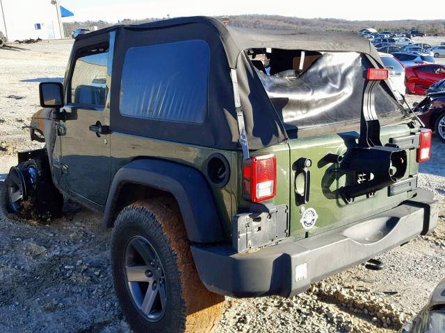 1J4FA24118L624867 - 2008 JEEP WRANGLER X GREEN photo 3