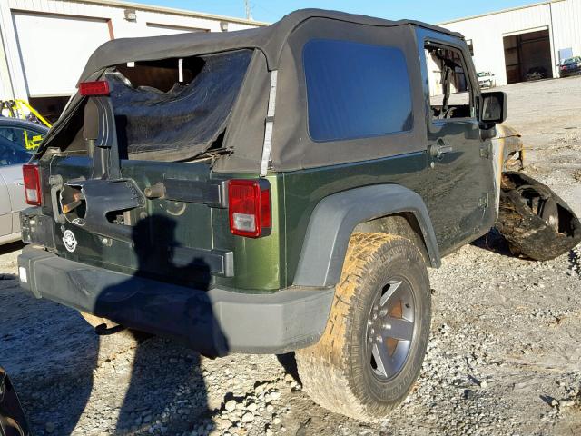 1J4FA24118L624867 - 2008 JEEP WRANGLER X GREEN photo 4