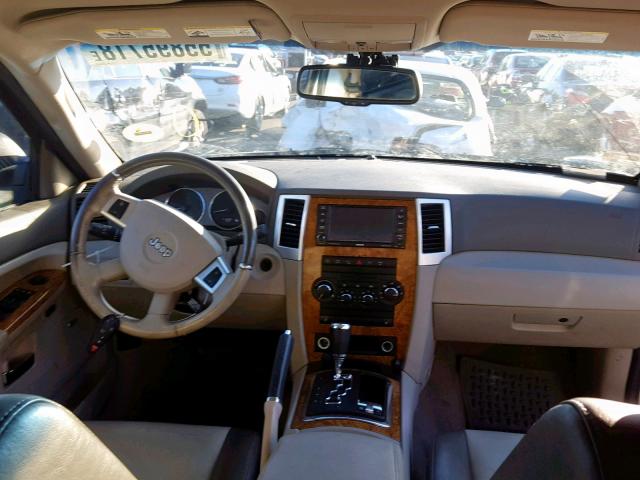 1J8HR58N88C231933 - 2008 JEEP GRAND CHER BEIGE photo 9